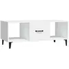 vidaXL Table basse Blanc 102x50x40 cm Bois d'ingénierie