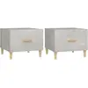 vidaXL Tables basses 2 pcs gris béton 50x50x40 cm bois d'ingénierie