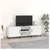 vidaXL Meuble TV blanc 150x30x50 cm bois d'ingénierie