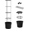 vidaXL Jardinière à tomate Anthracite Ø39x150 cm Polypropylène
