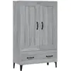 vidaXL Buffet Sonoma gris 70x31x115 cm Bois d'ingénierie