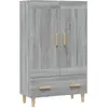 vidaXL Buffet Sonoma gris 70x31x115 cm Bois d'ingénierie