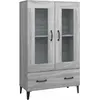 vidaXL Buffet Sonoma gris 70x31x115 cm Bois d'ingénierie