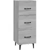vidaXL Buffet Sonoma gris 34,5x34x90 cm Bois d'ingénierie