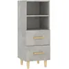 vidaXL Buffet Gris béton 34,5x34x90 cm Bois d'ingénierie