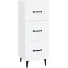 vidaXL Buffet blanc 34,5x34x90 cm bois d'ingénierie