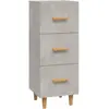 vidaXL Buffet Gris béton 34,5x34x90 cm Bois d'ingénierie