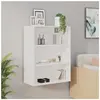 vidaXL Armoire murale suspendue Blanc 69,5x32,5x90 cm