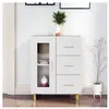 vidaXL Buffet blanc 69,5x34x90 cm bois d'ingénierie