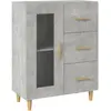 vidaXL Buffet gris béton 69,5x34x90 cm bois d'ingénierie