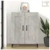 vidaXL Buffet Gris béton 69,5x34x90 cm Bois d'ingénierie
