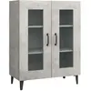 vidaXL Buffet gris béton 69,5x34x90 cm bois d'ingénierie