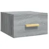 vidaXL Table de chevet murale Sonoma gris 35x35x20 cm