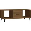 vidaXL Table basse Chêne marron 102x50x40 cm Bois d'ingénierie