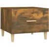 vidaXL Table basse Chêne fumé 50x50x40 cm Bois d'ingénierie