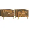 vidaXL Tables basses 2 pcs chêne fumé 50x50x40 cm bois d'ingénierie