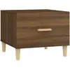 vidaXL Table basse Chêne marron 50x50x40 cm Bois d'ingénierie