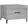 vidaXL Table basse avec pieds en métal Sonoma gris 50x50x40 cm