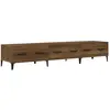 vidaXL Meuble TV Chêne marron 150x34,5x30 cm Bois d'ingénierie