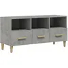 vidaXL Meuble TV gris béton 102x36x50 cm bois d'ingénierie