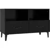 vidaXL Meuble TV Noir 80x36x50 cm Bois d'ingénierie
