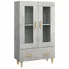 vidaXL Buffet Gris béton 70x31x115 cm Bois d'ingénierie