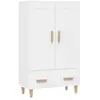 vidaXL Buffet haut Blanc 70x31x115 cm Bois d'ingénierie