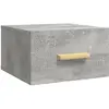 vidaXL Table de chevet murale gris béton 35x35x20 cm