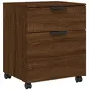 vidaXL Classeur mobile avec roues Chêne marron 45x38x54 cm Bois