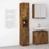 vidaXL Armoire de bain Chêne fumé 32x34x188,5 cm Bois d'ingénierie