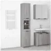 vidaXL Armoire de bain Sonoma gris 32x34x188,5 cm Bois d'ingénierie
