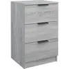 vidaXL Table de chevet Sonoma gris 40x36x65 cm