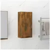 vidaXL Armoire de salle de bain murale Chêne fumé 32x20x67 cm