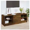 vidaXL Meuble TV Chêne fumé 102x35,5x36,5 cm Bois d'ingénierie