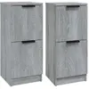 vidaXL Buffets 2 pcs Sonoma gris 30x30x70 cm Bois d'ingénierie