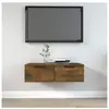 vidaXL Armoire murale Chêne fumé 68x30x20 cm Bois d'ingénierie