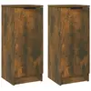 vidaXL Buffets 2 pcs Chêne fumé 30x30x70 cm Bois d'ingénierie