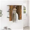 vidaXL Armoire de couloir Chêne fumé 97,5x37x99 cm Bois d'ingénierie
