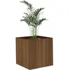 vidaXL Jardinière Chêne marron 40x40x40 cm Bois d'ingénierie