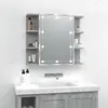 vidaXL Armoire à miroir avec LED Sonoma gris 70x16,5x60 cm