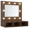 vidaXL Armoire à miroir avec LED Chêne marron 60x31,5x62 cm