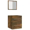 vidaXL Armoire de salle de bain avec miroir Chêne fumé 41x38,5x48 cm