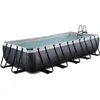 EXIT Black Leather zwembad 540x250x100cm met zandfilterpomp - zwart