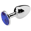Perfect Lover - Buttplug Aluminium - Blauw Sierkristal - Maat L