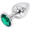 erfect Lover - Buttplug Aluminium - Groen Sierkristal - Maat L