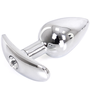 Merkloos / Sans marque Kiotos - Alumium Buttplug met Transparant Siersteentje - Diameter 28 mm