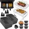 Fentic Airfryer Accessoires - Geschikt voor Dual Airfryers - Voor Ninj...