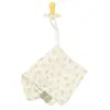 Doudou attache-tétine en gaze de coton Blueberry Leaves