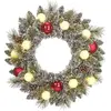 Couronne de Noël artificielle LED blanc chaud D45