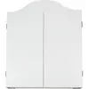 KOTO - Armoire à Fléchettes en Blanche (63 cm x 49 cm x 85 cm) Incl. 2 Tableaux Blancs de Score
